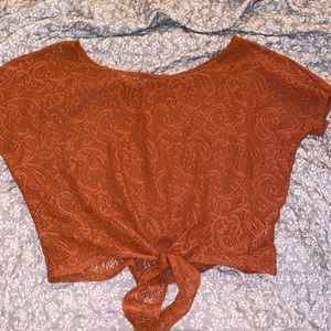 Orange summer cover-up top